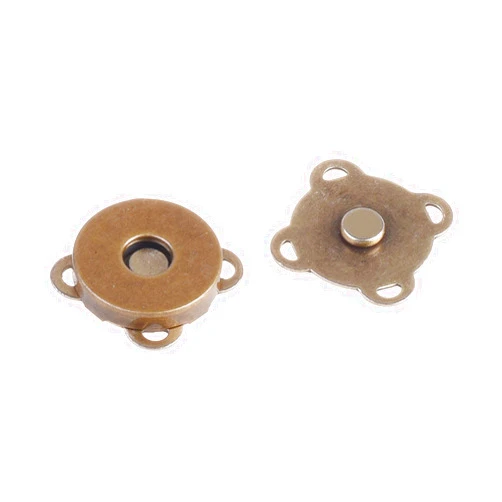 BCP 10 Sets 18mm Sew in Magnetic Bag Clasps Plum Blossom Bag Button, Snaps, Clasps, Great for Sewing Craft Clothing Bag (Bronze)