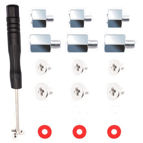 Bemaka M.2 SSD Mounting Screws Kit, M.2 Motherboard Standoffs and Screws, Motherboard Screws M.2 NVMe Screw with Magnetic Screwdriver, Used for Mainboard Repair of Laptop & Computers