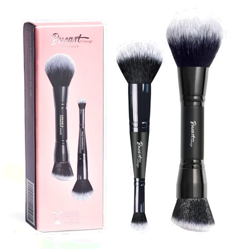 Bueart Design M4 Dual Ended Cream Powder Brush and Complexion Duo Foundation Concealer Brush For Foundation, Setting Powder, Blush, Bronzer, Concealer