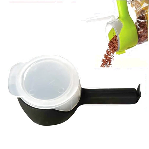 Generic Bag Clips for Food,Food Storage Sealing Clips with Pouring Spouts, Bag Clips for Food,Chip Bag Clips,Plastic Cap Food Clips, Great for Organizing and Storing Food in the Kitchen (Black)
