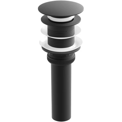 ZM Pop Up Drain Stopper Without Overflow for Bathroom Faucet Vessel or Vanity Sink, Matte Black