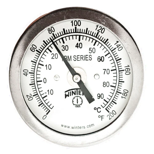Winters Instruments Winters TBM Series Stainless Steel 304 Dual Scale Bi-Metal Thermometer, 2-1/2
