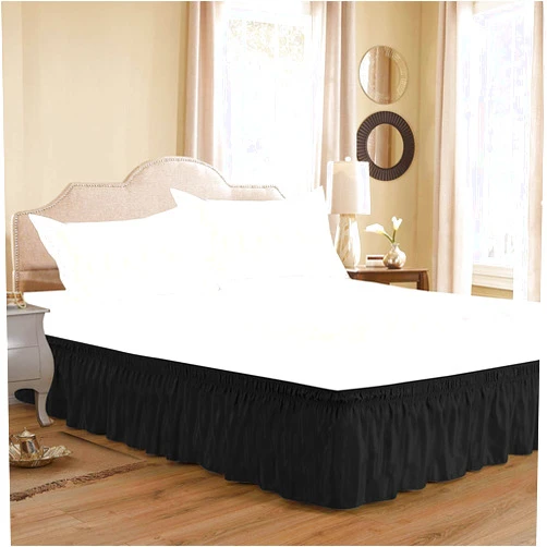 PG Beddings Wrap Around Bed Skirt 100% Egyptian Cotton, 1000 Thread Count Easy Fit with 12