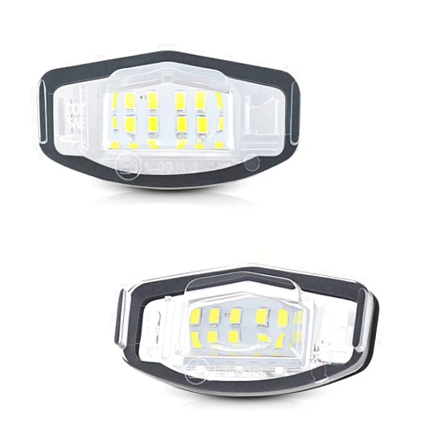 Asgohme LED License Plate Lights Bright White Tag Lamp Assembly Replacement Compatible with Honda Accord Sedan Odyssey Civic Pilot & Acura MDX TSX TL ILX RDX RL, Pack of 2