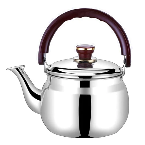 NUANWU Mini Whistling Tea Kettle, Anti-Scalding Handle, Rostfritt stål tekanna för spisstopp (Färg: Silver, Storlek: 7,2 L) vattenkokare