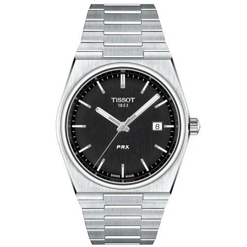 Tissot mens PRX 316L stainless steel case Dress Watch Grey T1374101105100