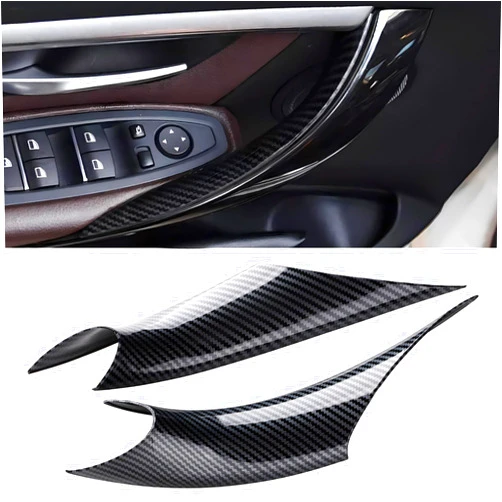 Cenzhiwen 2PCS Door Handle Covers Compatible with BMW 3 Series 4 Series Driver Side &Passenger Side Door Pull Handle Covers (Compatible with BMW 320i,328i,330i,335i F30/F31 and 428i, 435i F32/F36)(carbon fibre)
