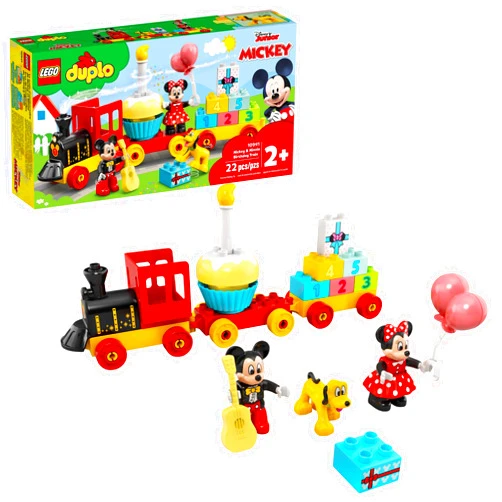 LEGO DUPLO Disney Mickey & Minnie Birthday Train 10941 Kids’ Birthday Number Train; Learning and Building Playset, New 2021 (22 Pieces)