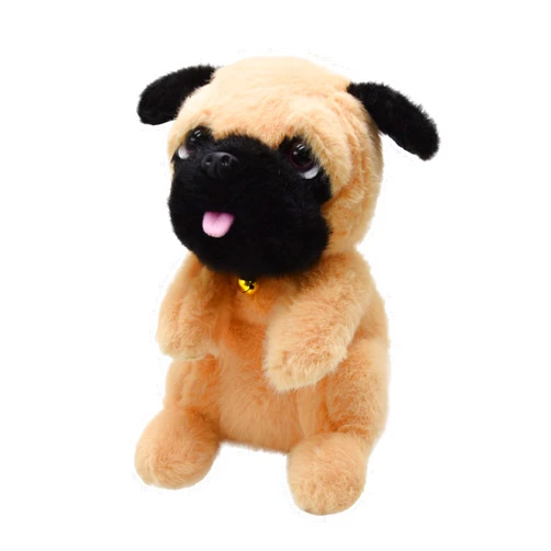 YONLIT Adorable Pug Stuffed Animal Ultra Soft and Squishy Little Puppy Dog Plushies with Tiny Pink Tongue Peeking Out Lovely Gifts for Kids Birthday or Dog Lovers 9 Inches (Pug)