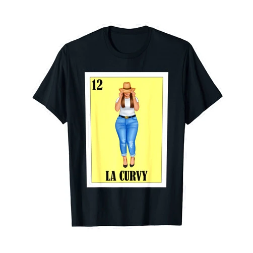Funny Mexican Designs for Mujeres Funny Mexican Design for Big Girls - La Curvy T-Shirt