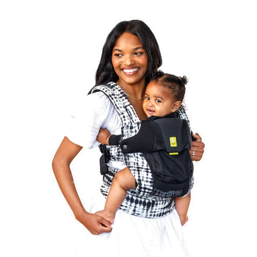 LILLEbaby LÍLLÉbaby Complete Airflow Deluxe Ergonomic 6-in-1 Baby Carrier Newborn to Toddler - Lumbar Support - for Children 7-45 Pounds - 360 Degree Baby Wearing - Inward and Outward - Shibori/Black