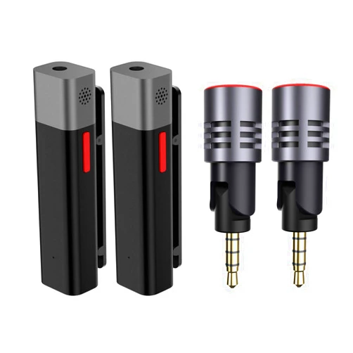 SabineTek SmartMike+ w/Unidirectional Microphone- Rechargeable Wireless Bluetooth Microphone, Hands-Free w/Noise Cancellation, Compatible w/GoPro, Canon Camera, iPhone/Android (Black/2 Pack)