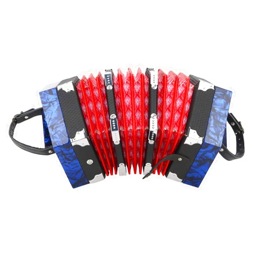 Walfront Concertina Accordion Portable Professional Musical Instrument Hand Piano Accordion for Adults Students Beginners Performance(Royal Blue)