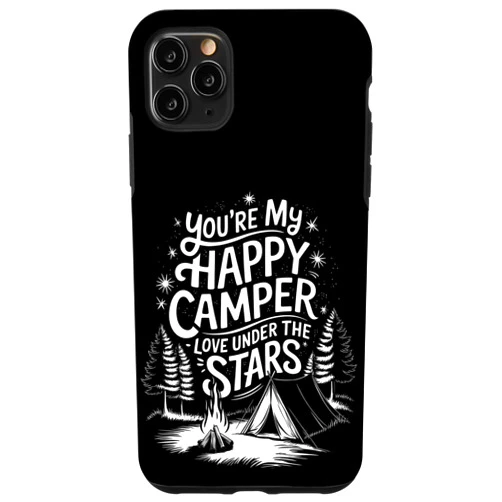 Romantic Couples Camping Valentines Day Tees Gifts iPhone 11 Pro Max Romantic Camping Campfire Love Wilderness Nature Lover Case