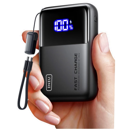 INIU Power Bank, 20000mAh 65W Ultra Compact USB C Laptop Portable Charger, PD QC Fast Charging 3-Output External Battery Pack for Laptop MacBook iPad Tablet Steam Deck iPhone 17 16 15 Pro Samsung S24