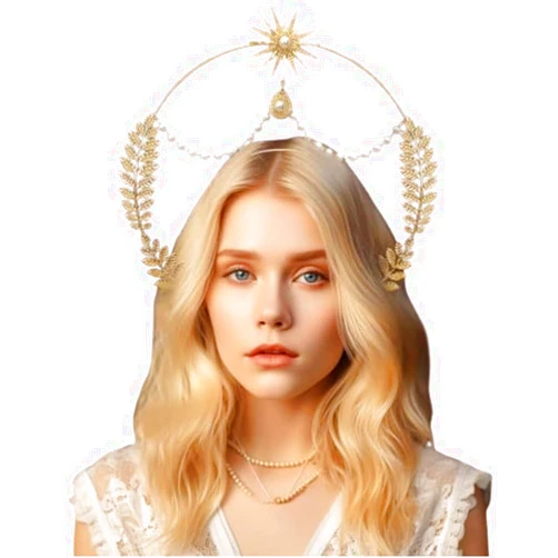 NBMARLS Mary Halo Crown Headband Spiked Halo Crown Sun Goddess Headdress for Cosplay Costume Party