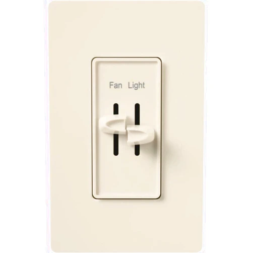 Lutron Skylark Fan Control and Light Dimmer for Incandescent and Halogen Bulbs, Single-Pole, S2-LF-LA, Light Almond