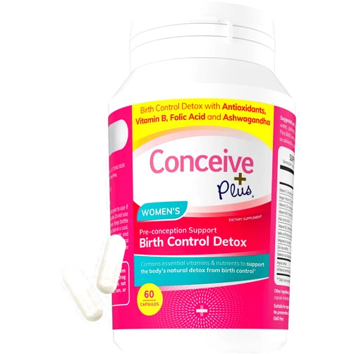 CONCEIVE PLUS Birth Control Detox Supplement - Prenatal Vitamins Best for Women - Support Hormone Balance & Ovarian Health - Essential for Women Trying to Conceive - Dietary Supplements - 60 Capsules