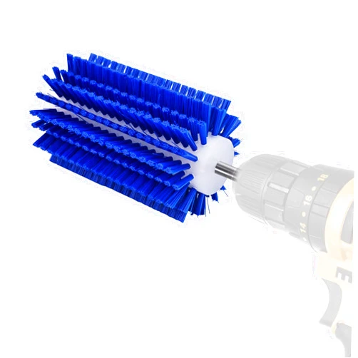 GHWMYD Livestock Scratching Mini Roto Drill Brush Attachment For Horse Sheep Goat Pig Grooming, Relieve Itching on the Back, Remove Harmful Parasites/Dead Skin/Shedding Hair, 5/18Inch Shank, Blue