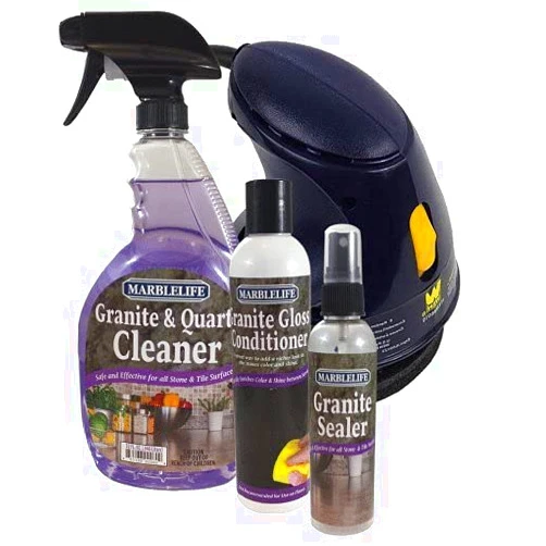 Marblelife Granite Countertop Cleaning Kit with Buffer (GQC-41110) (GGC-41130) (GS-41140) (BUF-53285)