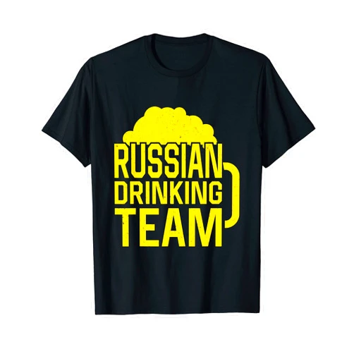 Funny Russian Pride Tee Russia Drinking Team design Russian Flag Country Beer Funny T-Shirt