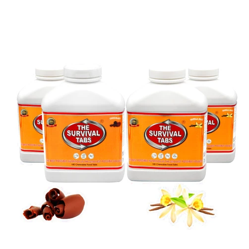 The Survival Tabs Survival Tabs 60-Day 720 Tabs Emergency Food Replacement, 25-Year Shelf Life Non-GMO Gluten-Free Survival Tablets for Disaster, Camping, Hiking Emergency Preparedness