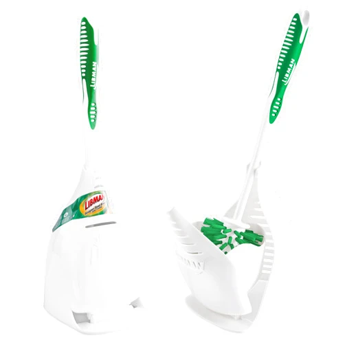 Libman Designer Bowl Brush and Caddy - 2 Pack - Toilet Brush and Holder Set, Non-Scratch, Bathroom Brush, Hygenic Caddy with Drying Slits
