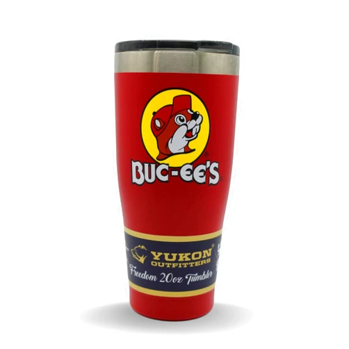 Buc-ee's Red Stainless Steel Tumbler With Bucky the Beaver, Double Wall Vacuum Insulated, 20 Ounces