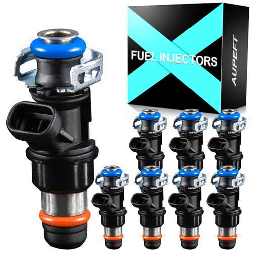 AUPEFT 17113553 Fuel Injectors For:-Chevy Silverado 1500 2500 3500 Tahoe For:-Hummer H2 For:-GMC Sierra Yukon For:-Cadillac Escalade For:-Buick Rainer 2001-2007 4.8L 5.3L 6.0L FJ315, 17113698 (8 Pcs)