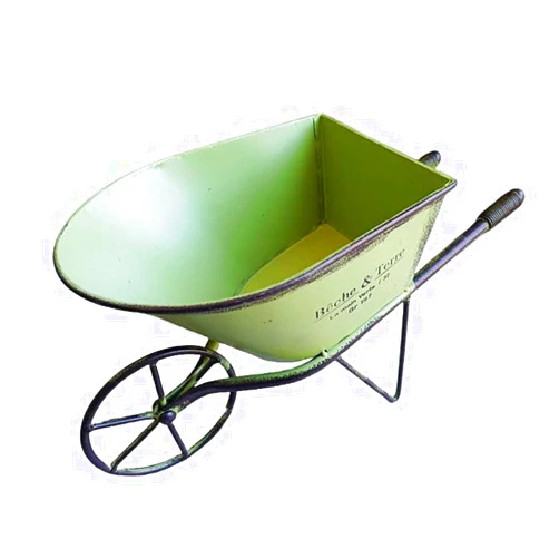 GENGENER Iron Vintage Small Planter Flower Pots Cart Home Garden Decors for Backyard Patios Plant Display