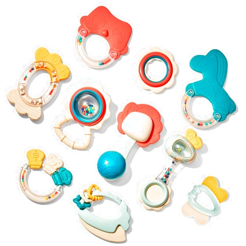 hahaland Baby Toys 0-6 Months - Baby Teething Toys for Babies 0-6 Months - Infant Baby Toys 6-12 Months - Rattles Teethers for Babies 0-3-6-12 Months - Baby Boy Girl Shower Gifts