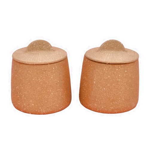 Hidd_ntr_asur_s Ceramic Spice Jars Set, 2 Piece Storage Canisters with Lids, Decorative Containers for Kitchen and Home