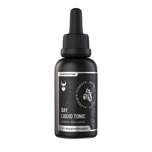 The Beard Struggle - Day Liquid Tonic Beard Oil - Silver Collection (Alfheim's Forests) - Beard Oil for Men - Moisturize, Softens Hair, Reduces Itch - Day Time Beard Growth Oil (1 Fl oz)
