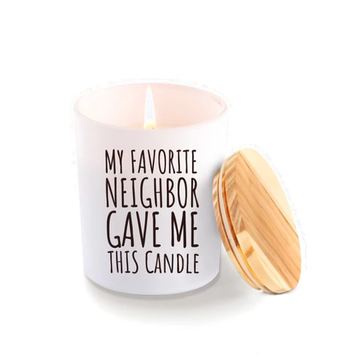 Loovelo My Favorite Neighbor Gave Me This Candle Neighbor Gifts Scented Candles for Home Office Housewarming Moving Out Gifts Jar Candles Sage Floral Lavender Scent Soy Wax Candles 9.5 oz