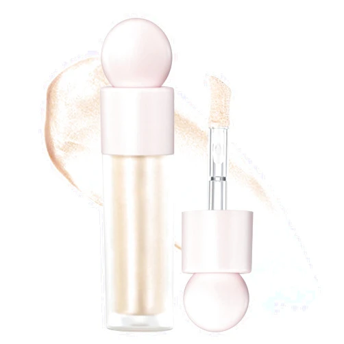 Hocossy Liquid Highlighter Makeup Face Highlighters & Luminizers, Highlighters Makeup for Long Lasting Shimmer Natural Glow, Body Highlighter Easy to Apply with Cushion Applicator (#1 Moonlight)