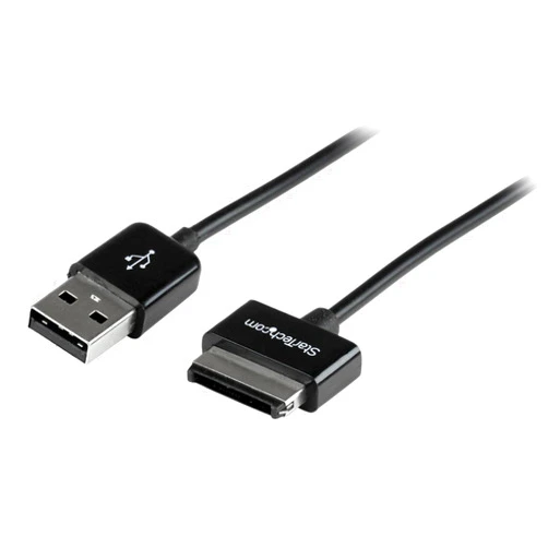 StarTech.com 3m Dock Connector to USB Cable for ASUS® Transformer Pad and Eee Pad Transformer (TF101, etc.) / Slider - Data / Charge Cable (USB2ASDC3M),Black,10 ft / 3m