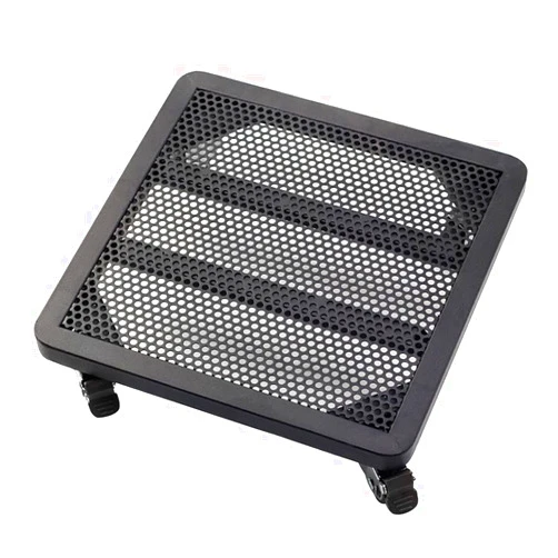 KITUNE Heavy Duty Rolling Plant Stand with Lockable Wheels, Square Metal Planter Caddy on TPR Rubber Casters, 360lb Capacity Flower Pot Mover for Indoor Outdoor (Color : Black, Size : 10