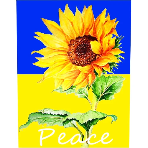 Xiyuekissu Diamond Art Kits,Ukraine Flag Garden Flags Sunflower Patriot Patriotic Ukrainian National Flags Paint by Numbers for Adults with 5D Diamond Art, Perfect for Home Decoration
