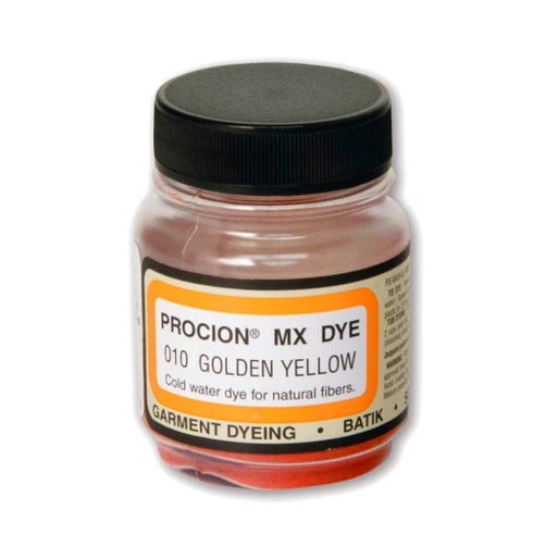 Jacquard Procion Mx Dye - Undisputed King of Tie Dye Powder - Golden Yellow - 2/3 Oz - Cold Water Fiber Reactive Dye Made in USA