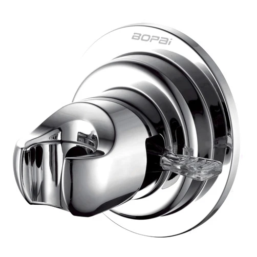 BOPai Suction Shower Head Holder, Relocatable Handheld Showerhead Holder, Chrome