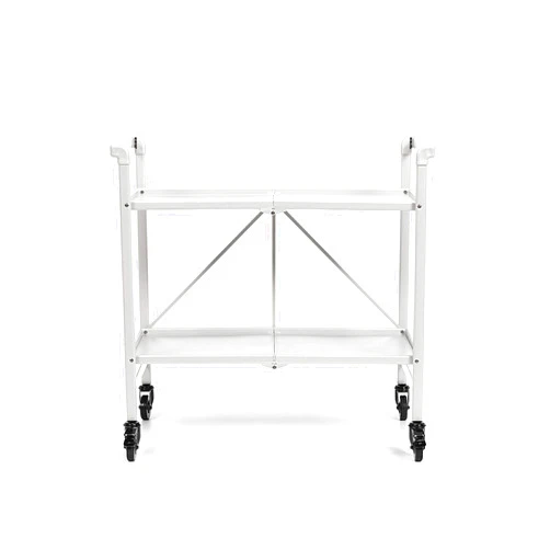 COSCO Outdoor Living™ Outdoor and Indoor Folding Serving Cart with Wheels and 2 Shelves, White