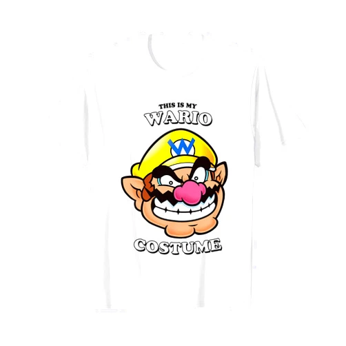 Super Mario Halloween Vintage This Is My Wario Costume T-Shirt