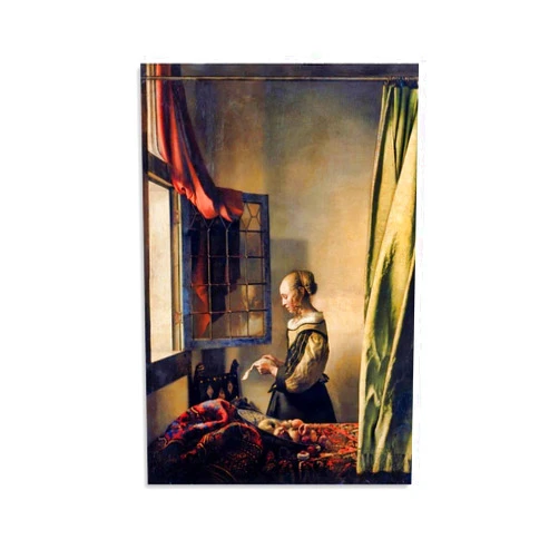Generic Girl Reading A Letter at An Open Window By Johannes Vermeer Poster Room Aesthetic Print Art Wall Painting Canvas Gifts Modern Bedroom Decor Unframe 12x18inch(30x45cm)