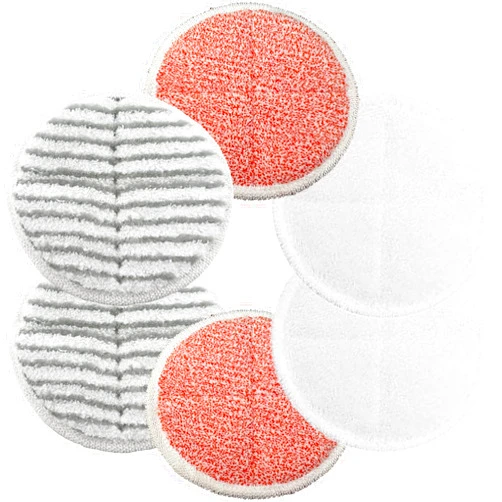 Dhoua 6 Packs Spinwave Mop Pads Replacement Compatible with Bissell Spinwave Mops 2124 2039 2037 2039A Series Hard Floor Cleaning Kits 2 Soft Pads, 2 Scrubby and 2 Heavy Scrub Pads