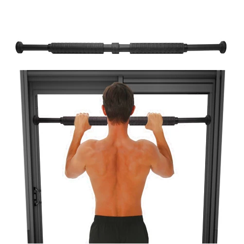 Okmaba Upgrade Pull Up Bar for Doorway: Max Capacity 330 lbs - Portable Upper Body Fitness Workout Bar, Strength Training Chin up Bar with Screws，Exercise Bar for Home Gym
