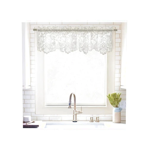 LOFT LIVING Louis Embroidered Floral Lace Window Curtain Valance 55