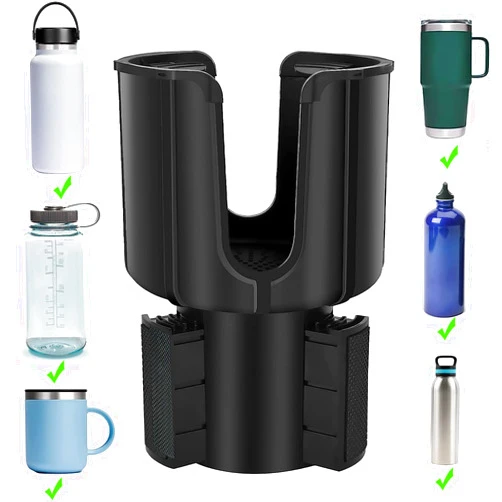 NARUNDREN Car Cup Holder Expander Adapter Adjustable Base, NARUNDREN Compatible for Yeti 20/26/30 oz Hydro Flasks Large 32/40oz, Fits Most Cup Holder, Diameter Bottles in 3.2