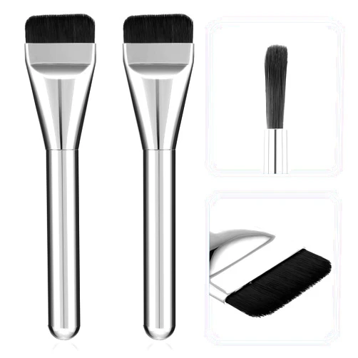 Amaxiu 2 Pcs Flat Foundation Brush for Makeup, Foundation Brush for Liquid Make Up Concealer Brush Foundation Contour Brushes for Blending Liquid Cream, Mineral Makeup, Concealer Highlighting