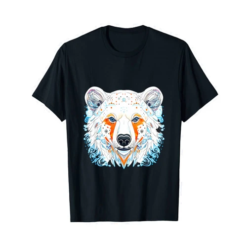 Eisbären Tier Arktis Geschenkidee Polar Bear Poly Art T-Shirt
