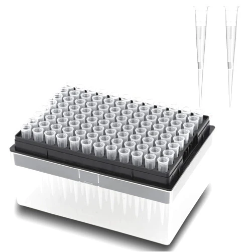 ONiLAB Scientific Universal 20ul Pipettor Tips Lab Transparent Liquid Pipettor Tips with Box Non-pyrogenic DNAse/RNAse Free Autoclavable 1 Rack 96 Tips (20ul, 96)